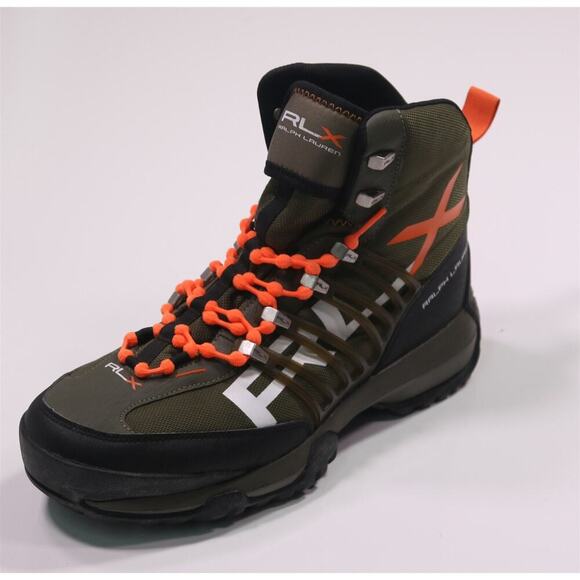 RLX Ralph Lauren X Abridge Ranger Hiking Boots Green Orange Men's US 9.5 - Picture 1 of 10